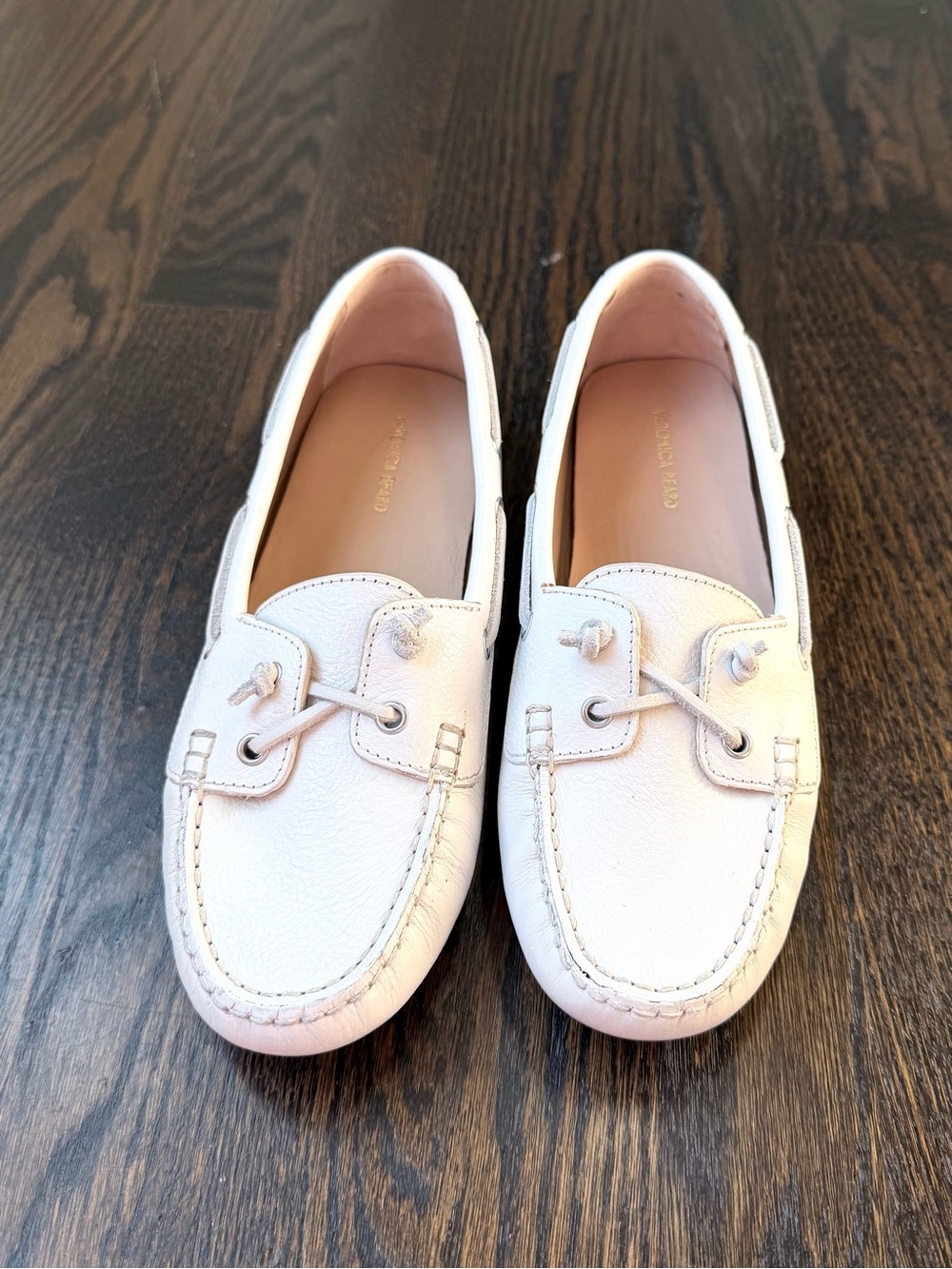 VERONICA BEARD Women White Leather Loafers NWT